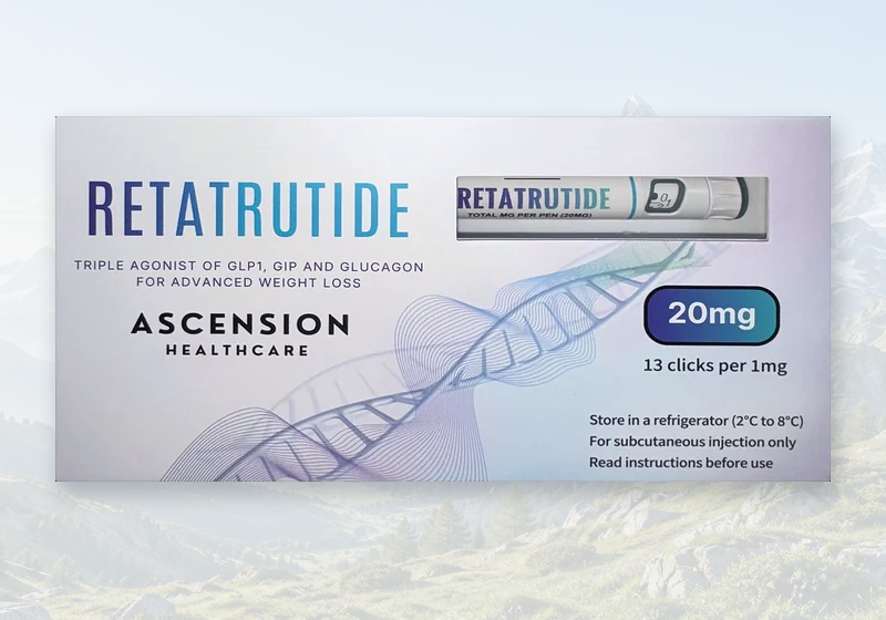 Ascension Healthcare Retatrutide 20mg pen in its original packaging